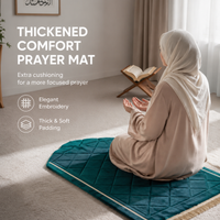 Embroidered thick prayer mat - Embroidered Comfort Mat - Diamond Quilt (6 Colors) - detail view 2
