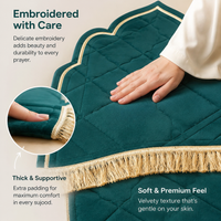 Embroidered thick prayer mat - Embroidered Comfort Mat - Diamond Quilt (6 Colors) - detail view 3