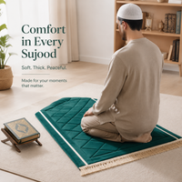 Embroidered thick prayer mat - Embroidered Comfort Mat - Diamond Quilt (6 Colors) - detail view 5