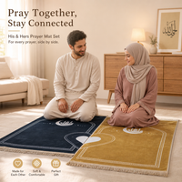 Couple prayer mat set - Couple Prayer Mat Set - Rose & Pearl Gold - detail view 4