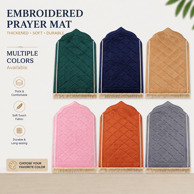 Embroidered Comfort Mat — Diamond Quilt (6 Colors)
